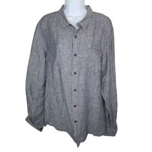 1901 Men's Linen Button Up Shirt Top Size XXL